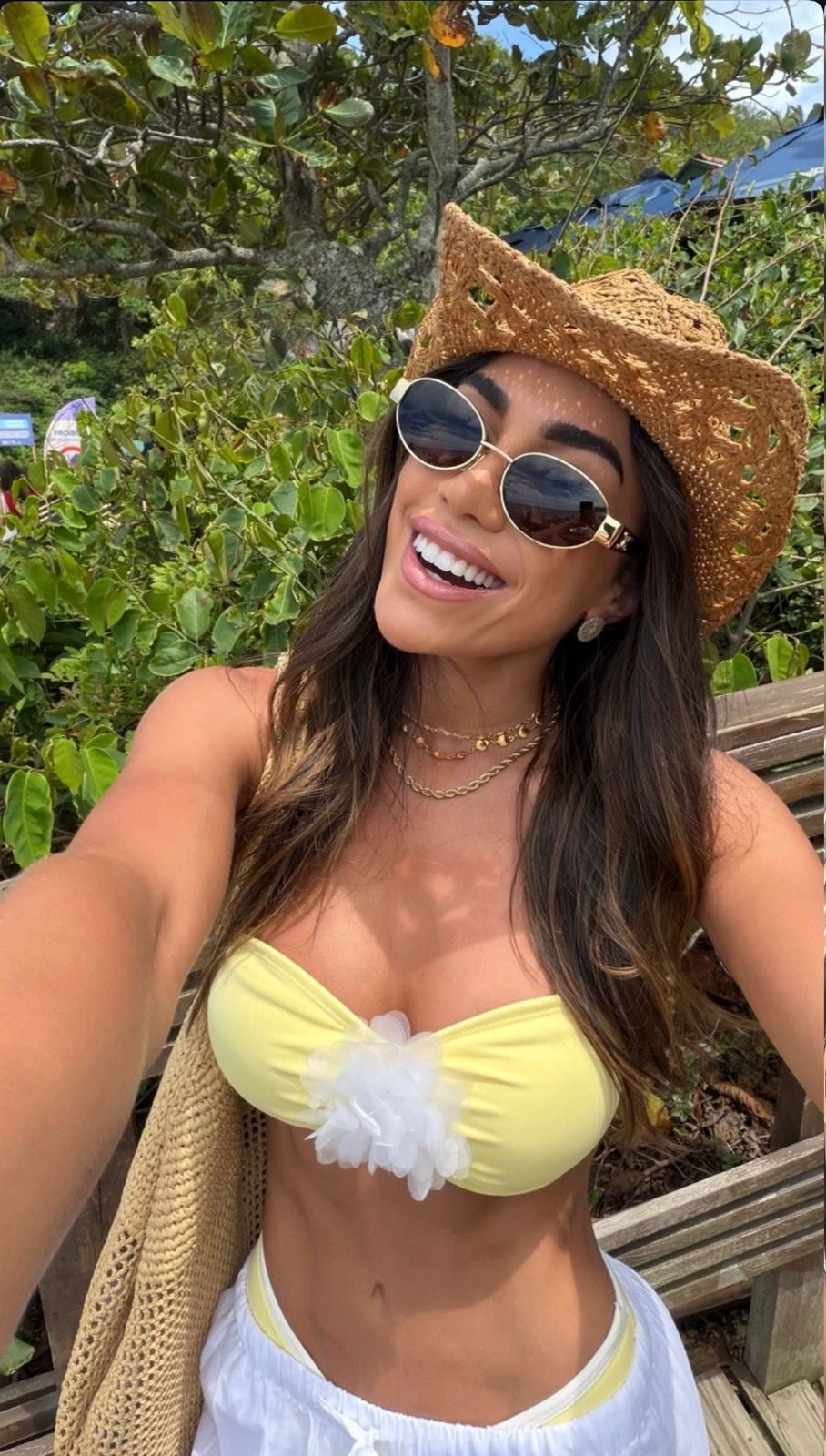 Biquini Arienzo Poliamida Amarelo Manteiga