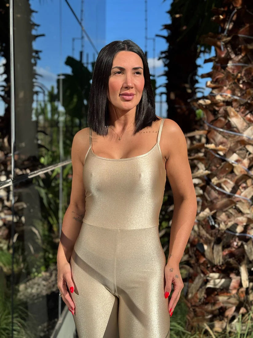 Macacão Serena Cirre Dourado