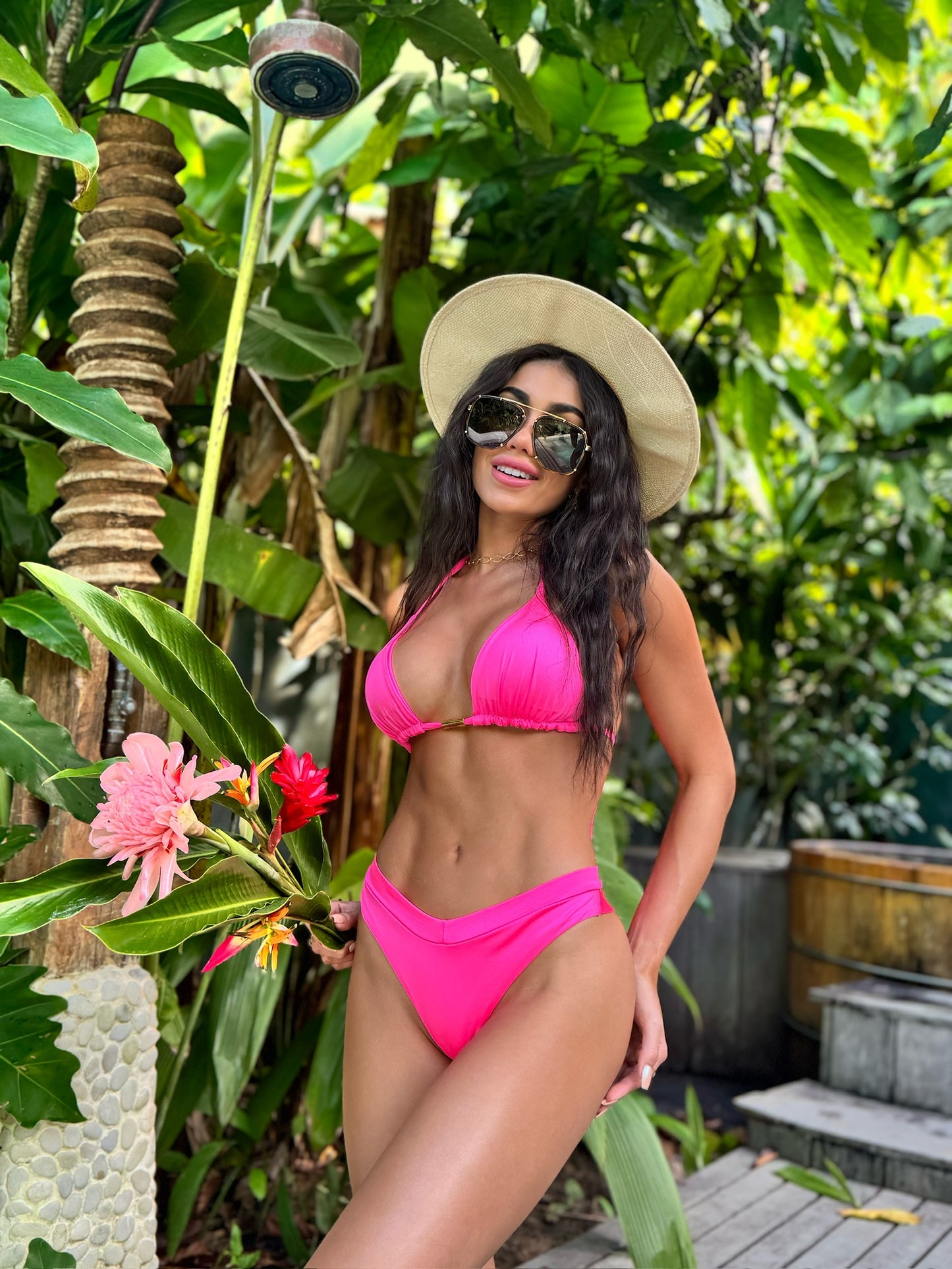 Biquini Fiorella Genova Glow Rosa Neon