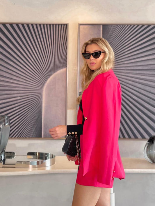 Blazer Alfaiataria Rosa