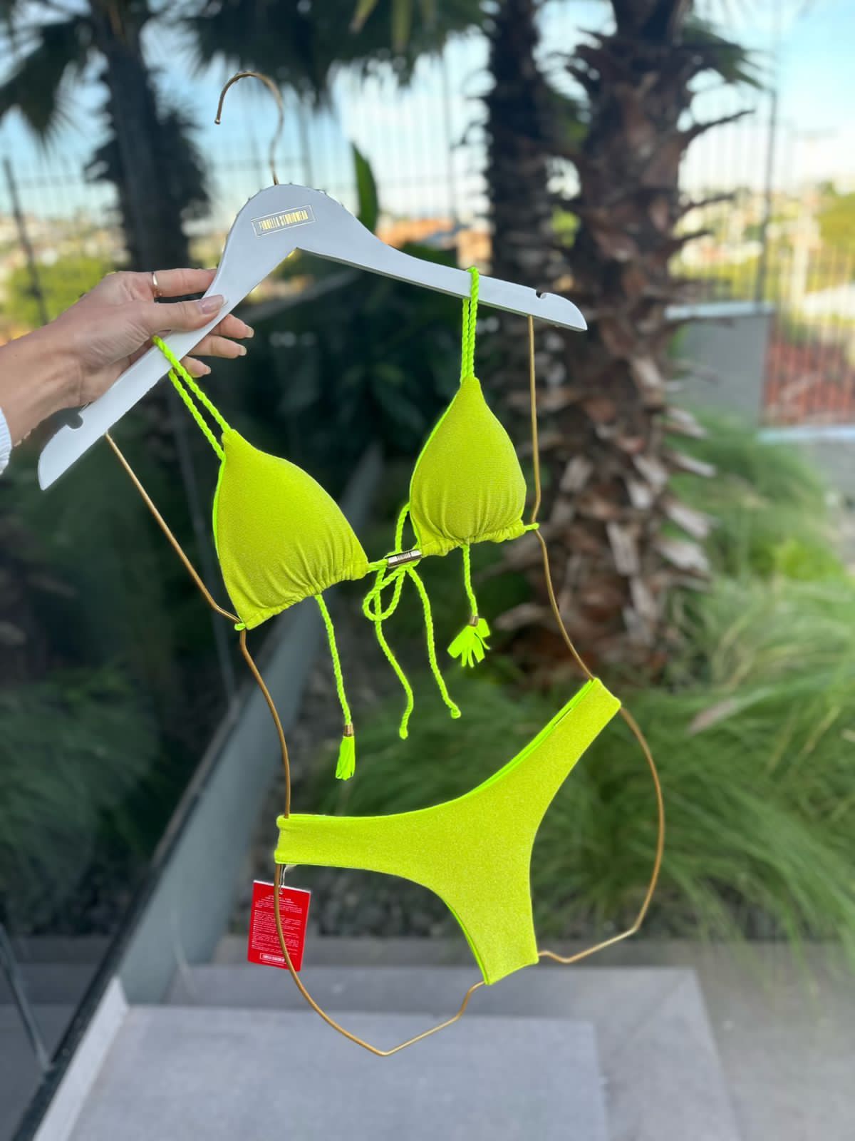 Biquíni Camélia Lurex Amarelo Neon