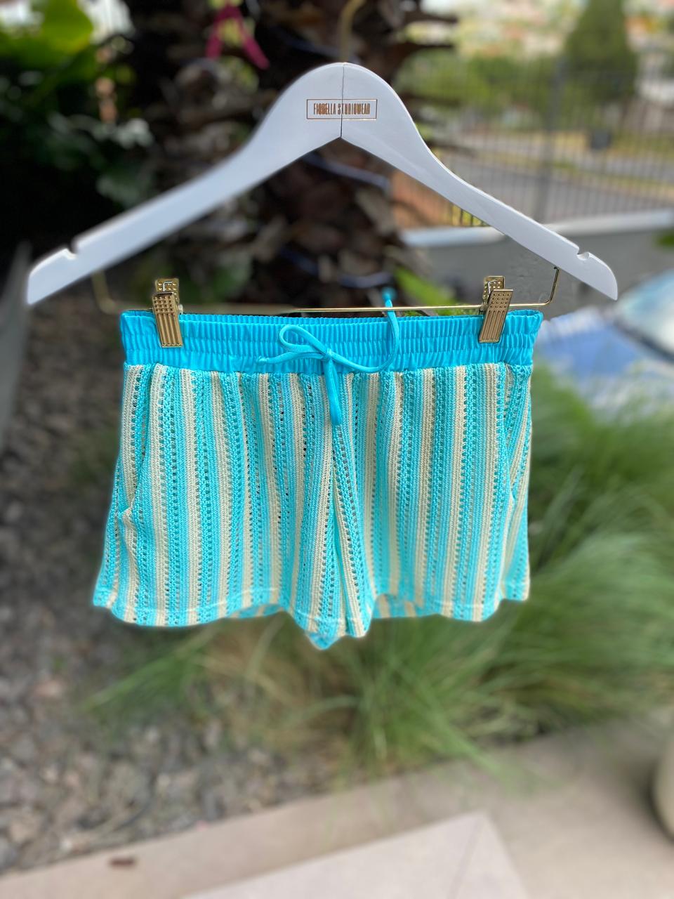 Short Fiorella Tricot Bali Azul Capri/Nude
