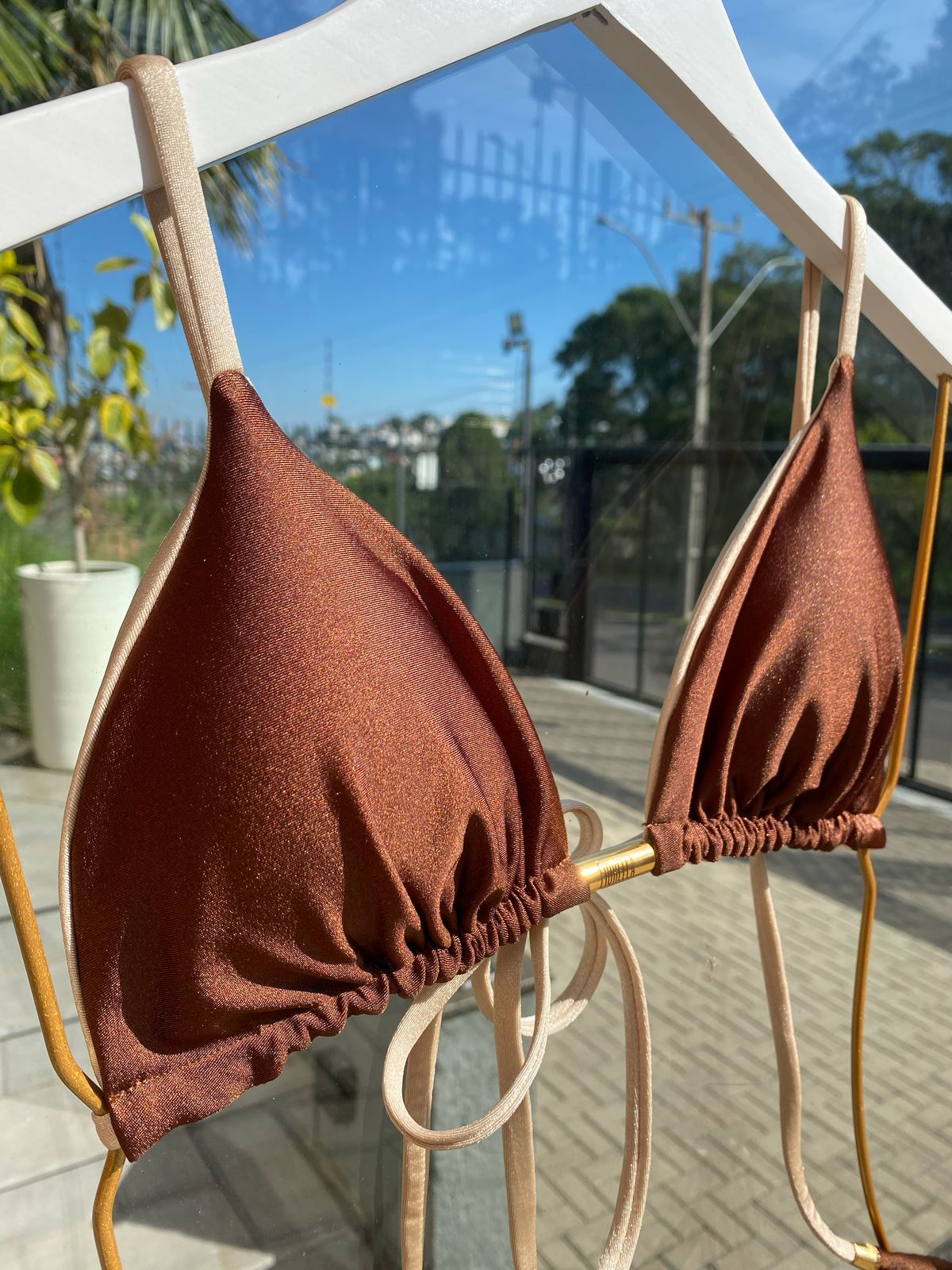 Biquini Elloah Glow Marrom/Dourado