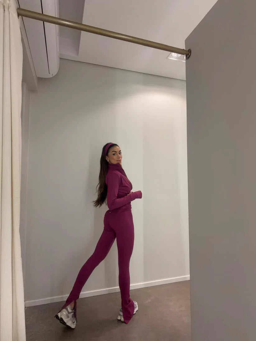 Legging Celina Flare Bordô
