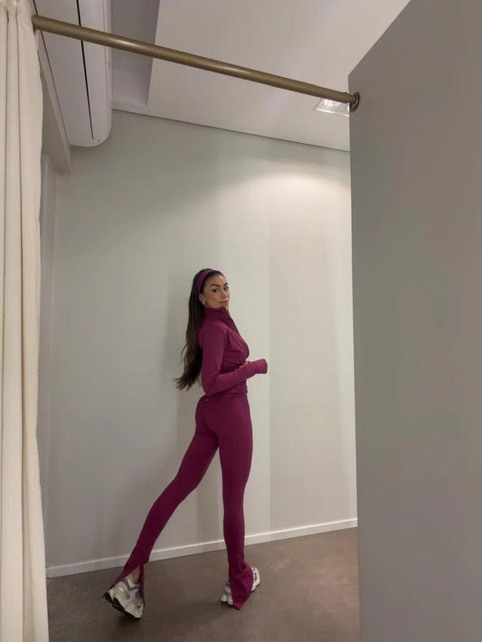 Legging Celina Flare Bordô