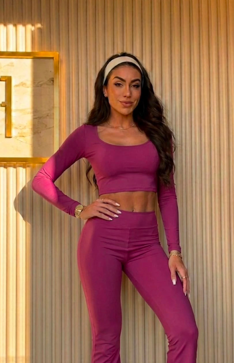 Cropped Malu Bordô