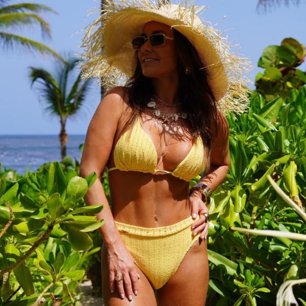 Biquini Tago Crochê Tulum Amarelo Manteiga