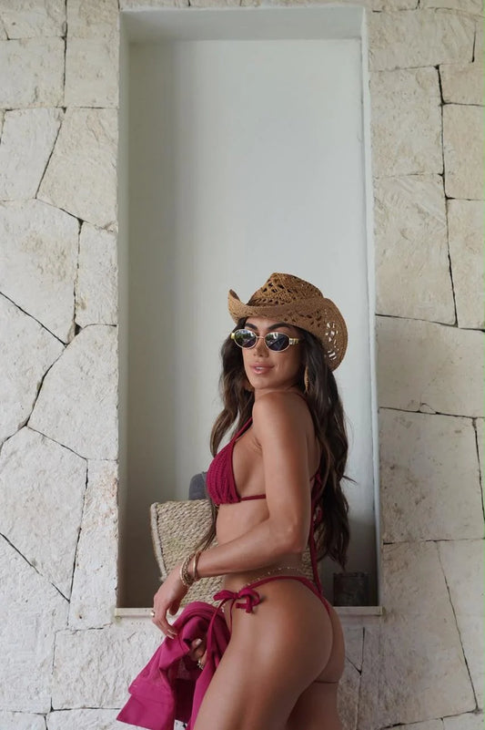 Biquini Zaya Cochê Tulum Bordô