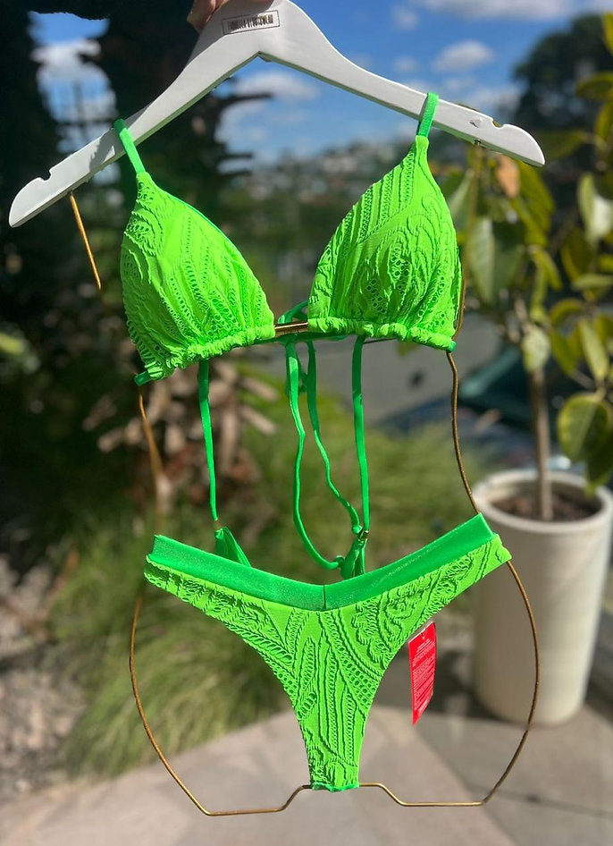 Biquini Genova Renda Verde Lemon