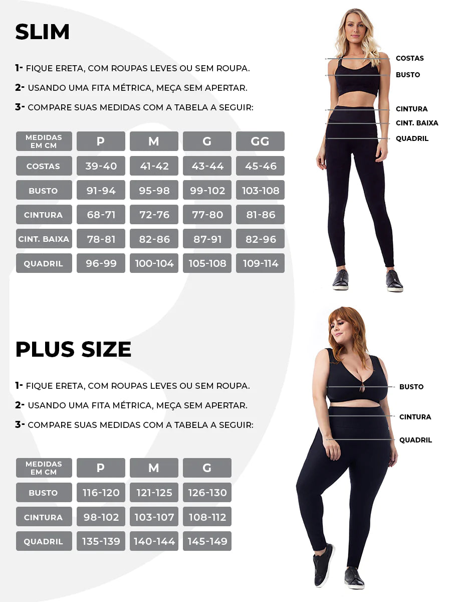 Medidas Legging Vestem Fusô Carrie