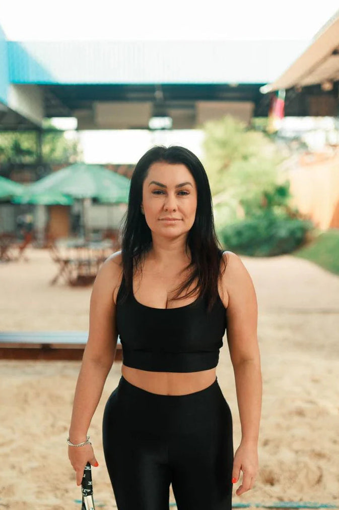 Top Fiorella Microcanelado Preto