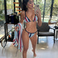 Biquini Fiorella Anitta Croche Azul/Vermelho/Branco