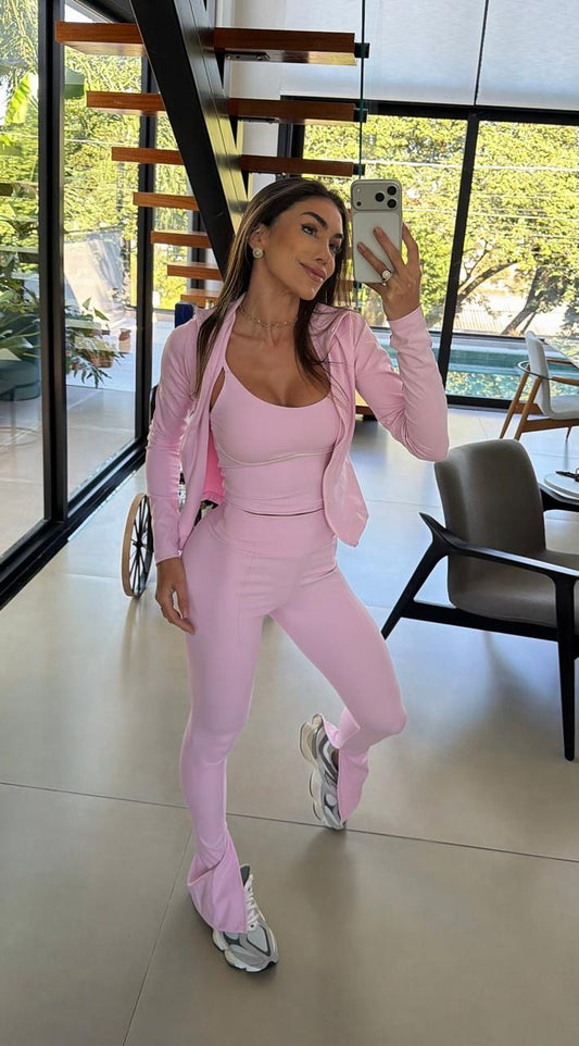 Legging Celina Flare Rosa Candy