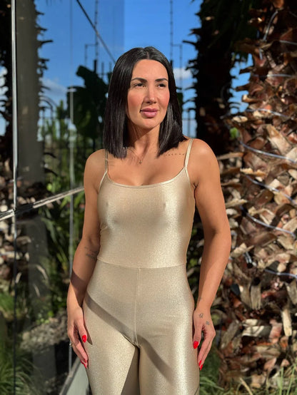 Macacão Serena Cirre Dourado