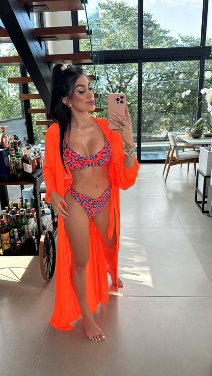 Saída de Praia Resort Laranja Neon