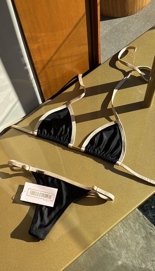 Biquini Anitta Glow Preto/Dourado