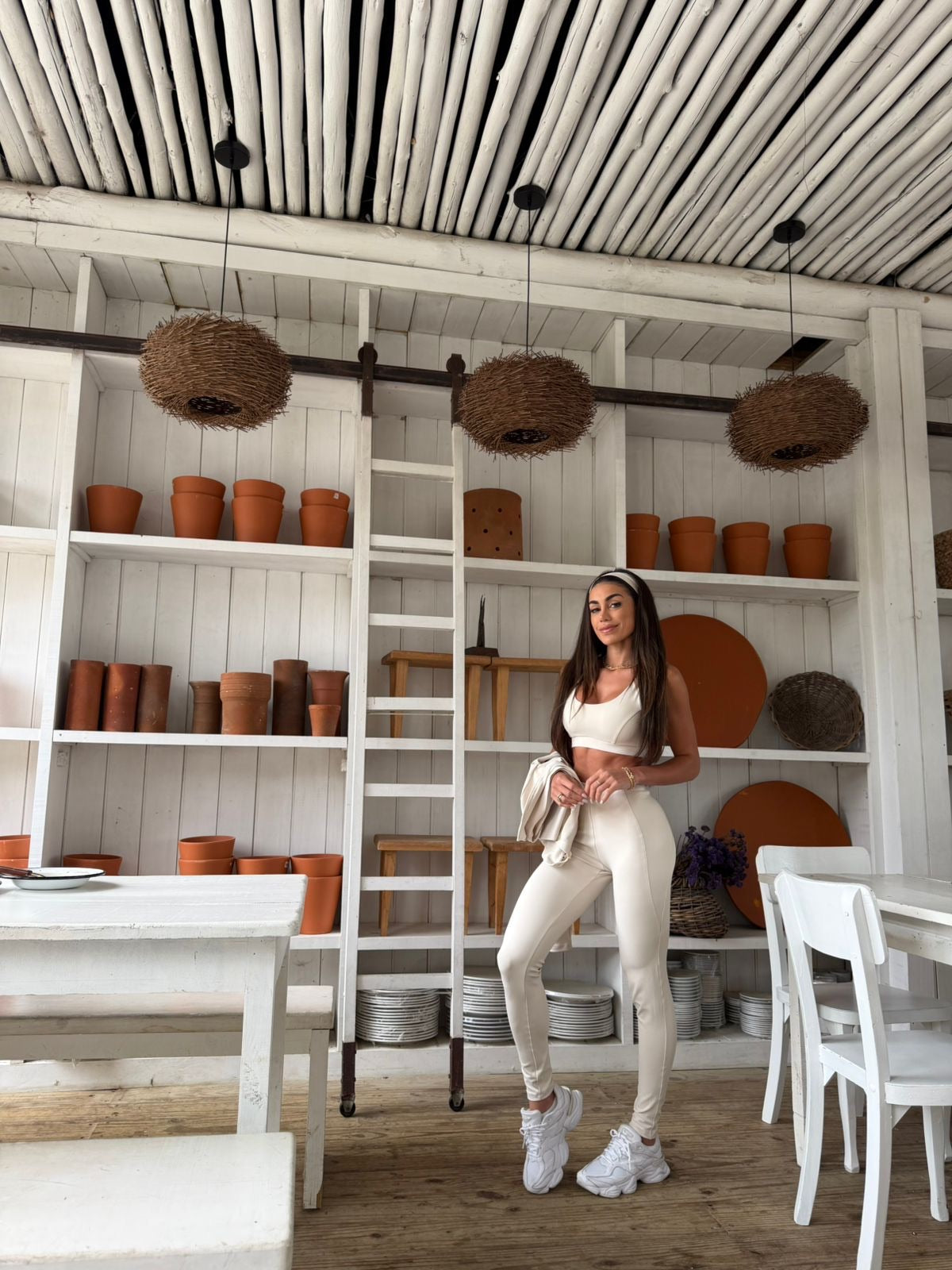 Legging Maria Antonia Slim Off White