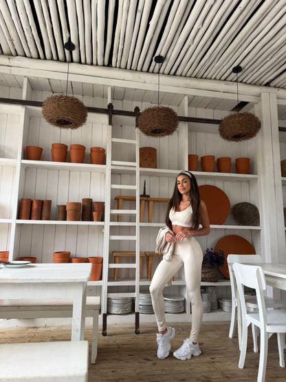 Legging Maria Antonia Slim Off White