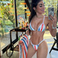 Biquini Fiorella Anitta Croche Branco/Laranja/Azul/Verde