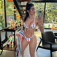Biquini Fiorella Anitta Croche Branco/Laranja/Azul/Verde