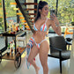 Biquini Fiorella Anitta Croche Branco/Laranja/Azul/Verde