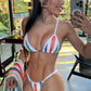 Biquini Fiorella Anitta Croche Branco/Laranja/Azul/Verde