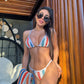 Biquini Fiorella Anitta Croche Branco/Laranja/Azul/Verde