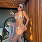 Biquini Fiorella Anitta Croche Branco/Laranja/Azul/Verde