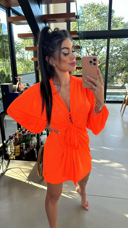 Biquini Fiorella Marry Animal Print Orange/Tiffany