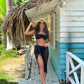 Saia Midi Coconut Preta
