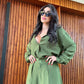 Camisa Fiorella Santorini Verde Musgo