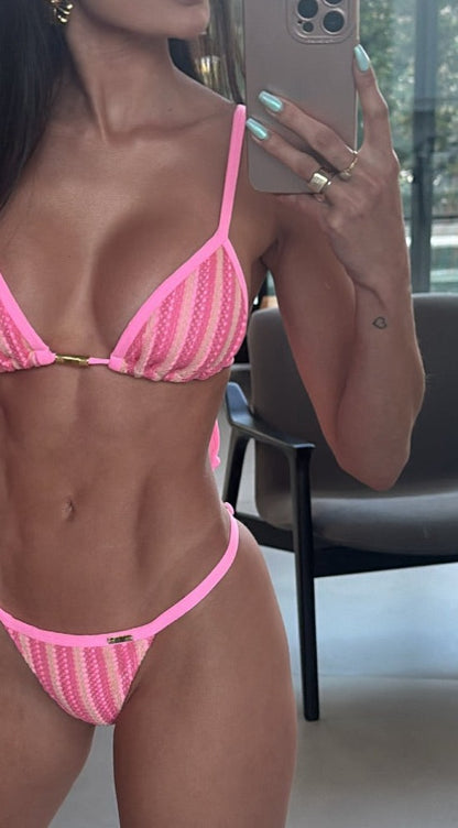 Biquini Fiorella Anitta Tricot Bali Rosa Tutti Frutti