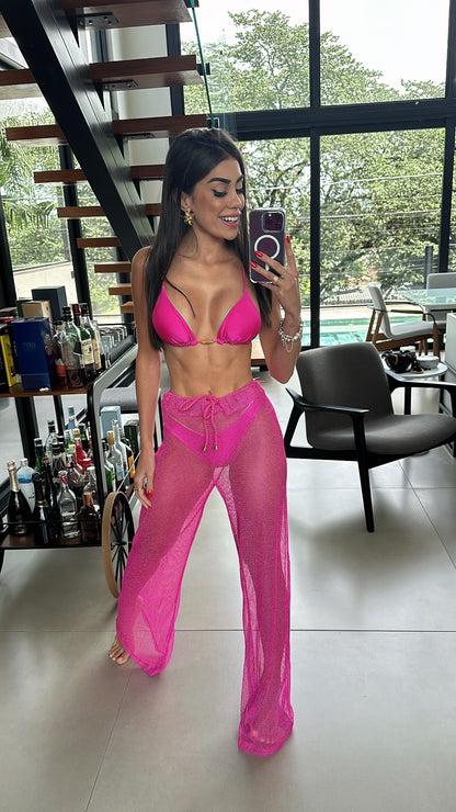 Biquíni Fiorella Camélia Glow Pink/Verde Lemon