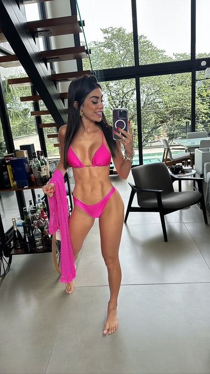 Biquíni Fiorella Camélia Glow Pink/Verde Lemon