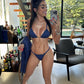 Biquini Fiorella Anitta Renda Del Mare Azul Marinho