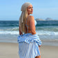 Camisa Mikonos Listrada Azul Candy/Off White