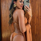 Biquini Makani Canelado Caramelo