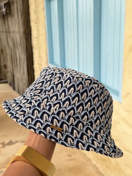 Chapéu Bucket Tricot Cartagena Azul Marinho
