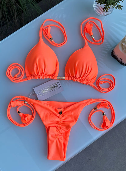 Biquini Fiorella Elloah Glow Laranja Neon