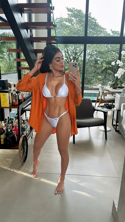 Camisa Fiorella Santorini Sunset Orange