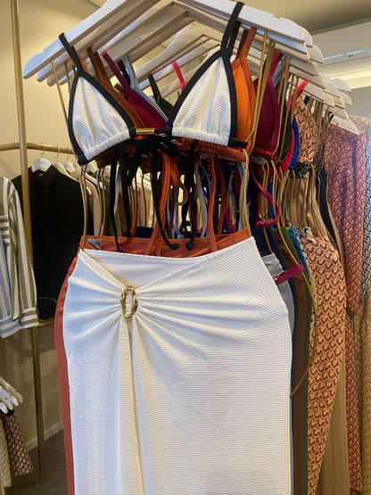 Biquini Anitta Colmeia Off White/Preto