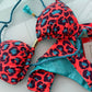 Biquíni Fiorella Camélia Animal Print Orange/Tiffany