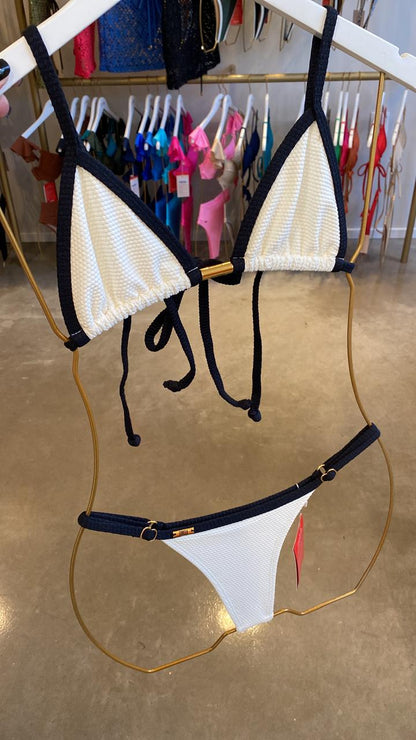 Biquini Anitta Colmeia Off White/Preto