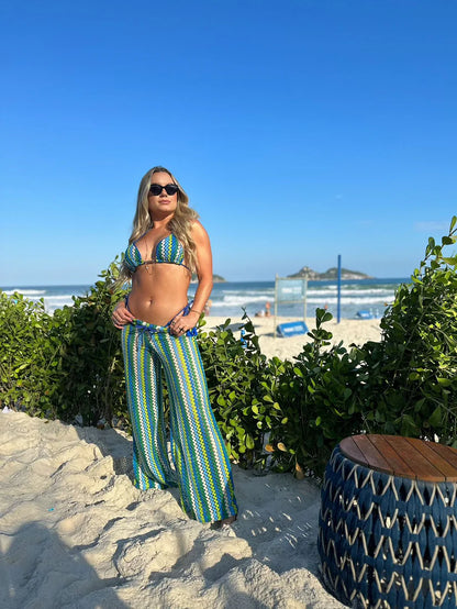 Calça Signature Azul Bic/Verde