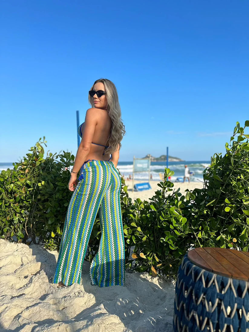 Calça Signature Azul Bic/Verde