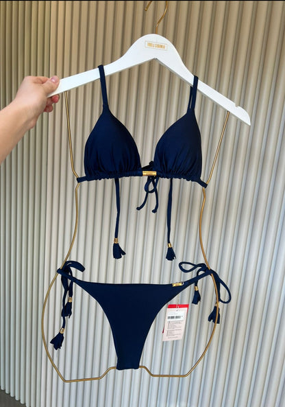 Biquini Fiorella Elloah Glow Azul Marinho