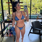 Biquini Fiorella Anitta Tricot Bali Azul Marinho