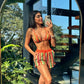 Short Fiorella Signature Laranja Neon