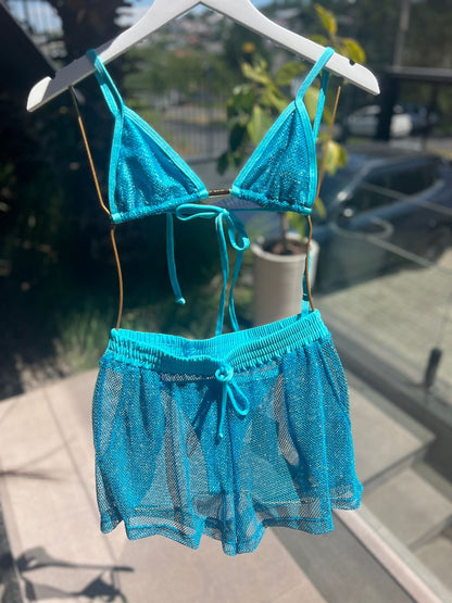 Short Fiorella Sereia Azul Capri