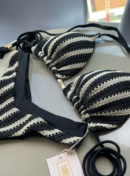 Biquini Genova Tricot Bali Preto/Nude